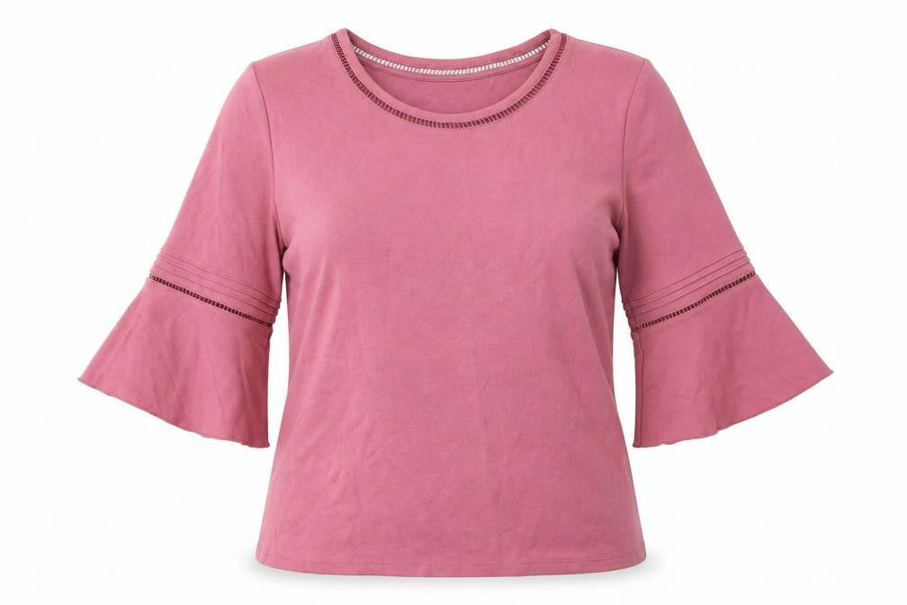 Front view of Tu women’s pink pullover sweatshirt, size UK 14