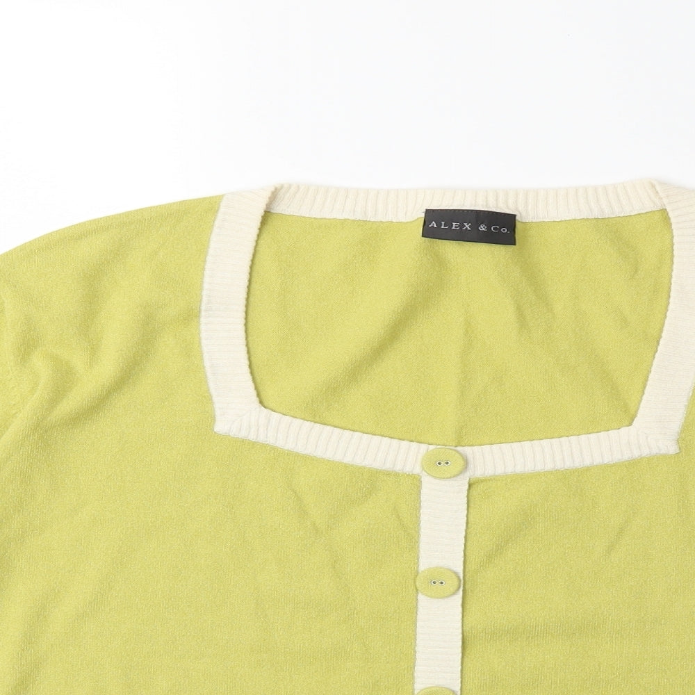 Alex & Co Womens Green  Knit Pullover Jumper Size 20