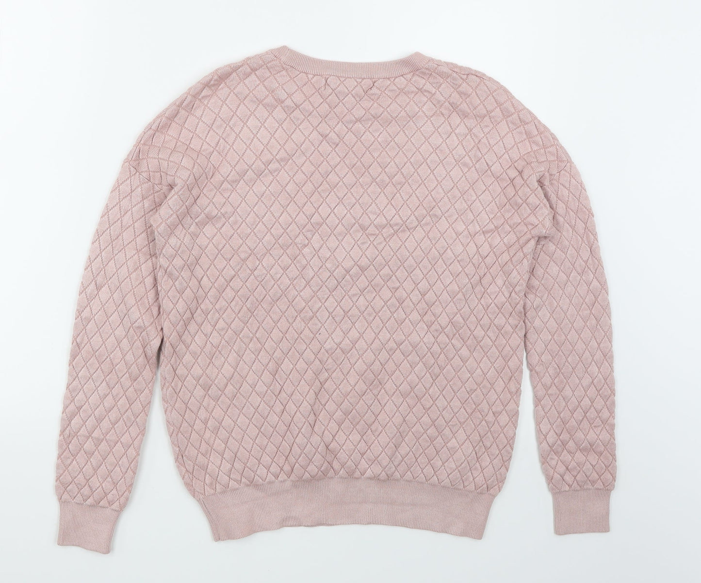 FOREVER 21 Womens Pink Argyle/Diamond  Pullover Jumper Size S