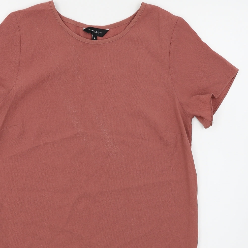 New Look Womens Pink   Basic Blouse Size 8