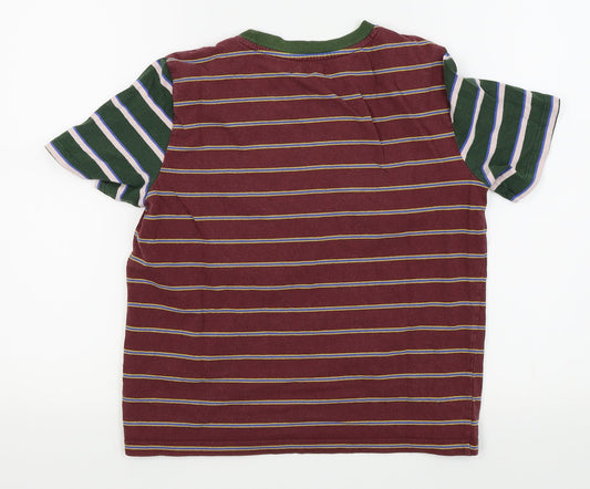 BDG Mens Red Striped   T-Shirt Size S