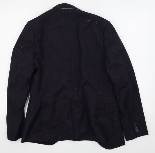 H&M Mens Blue   Jacket Suit Jacket Size 38