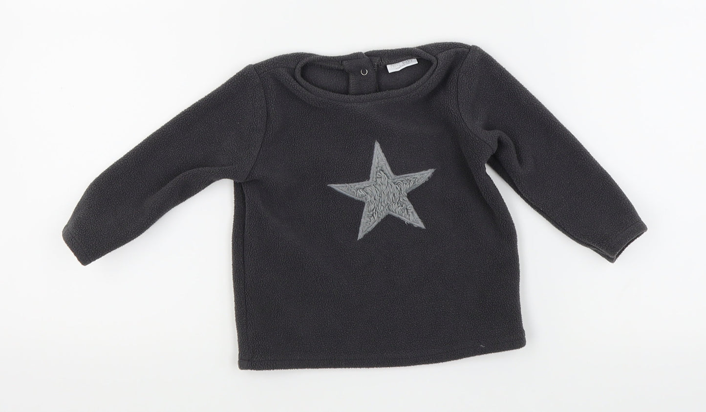NEXT Boys Grey Solid  Babydoll Pyjama Top Size 9-12 Months