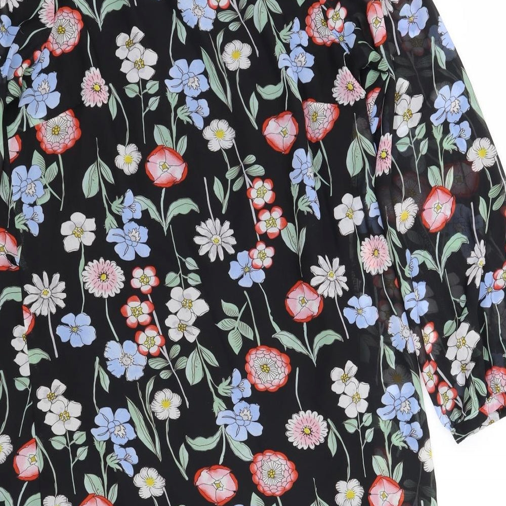 Atmosphere Womens Black Floral  Fit & Flare  Size 12
