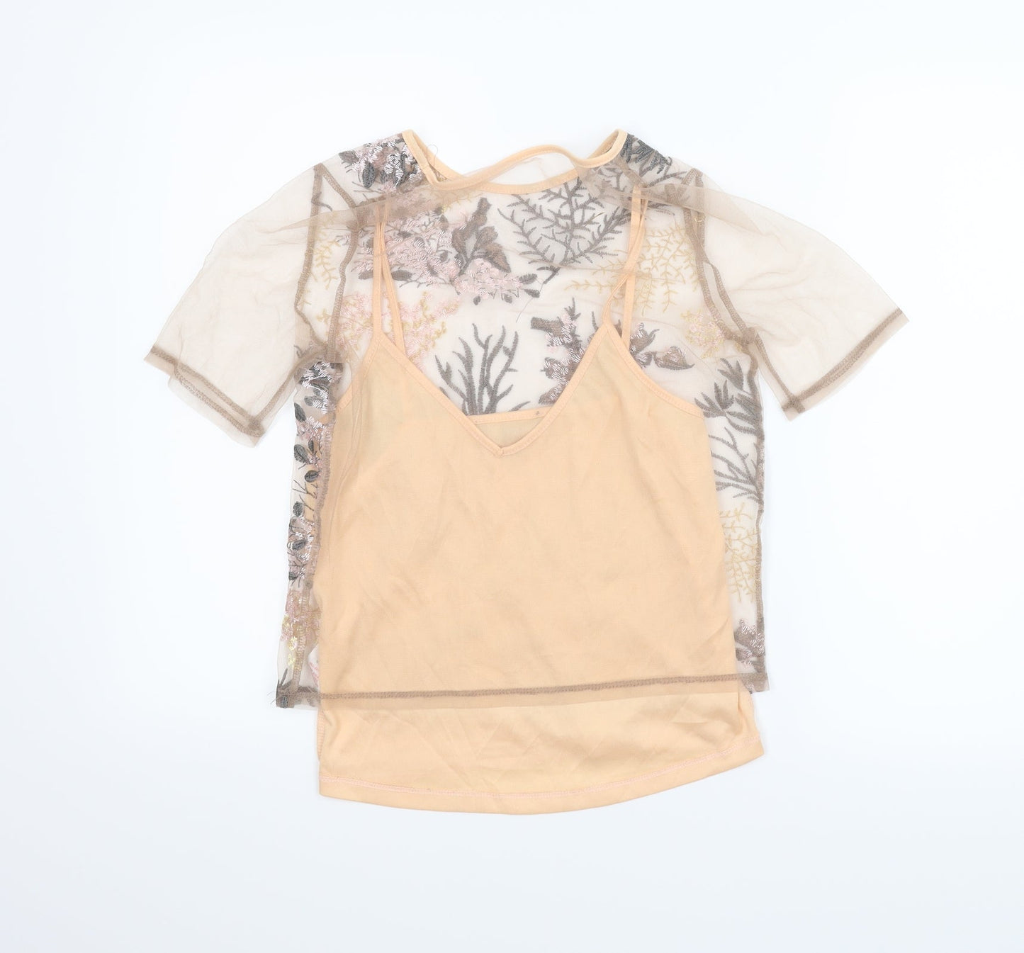New Look Womens Pink Floral  Camisole Blouse Size 10