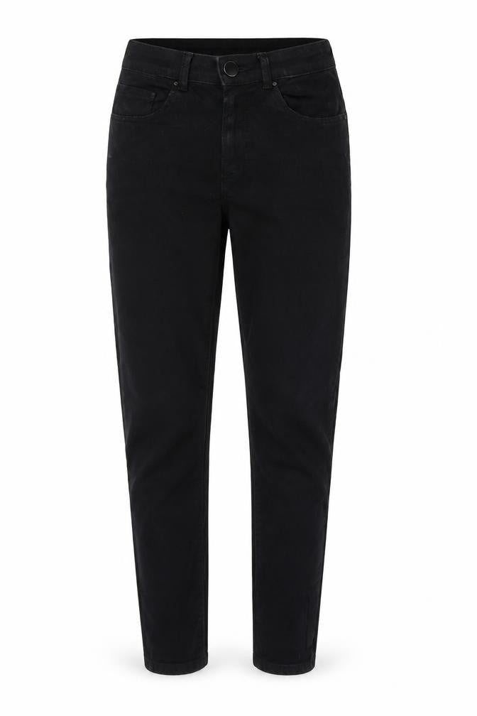 Front view of Bailey women’s black denim straight jeans, size UK 10, 28-inch leg