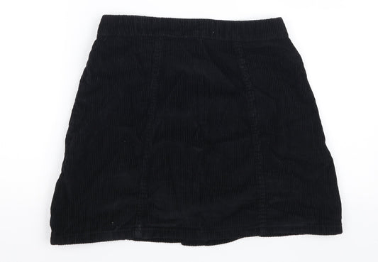 Denim Co Womens Black  Corduroy A-Line Set Size 8