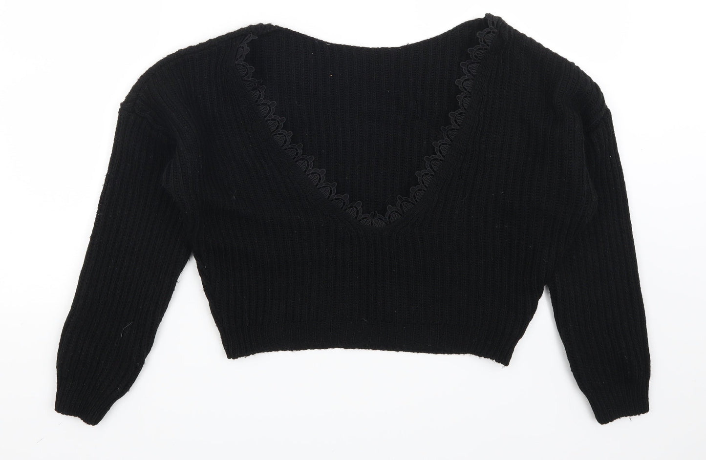 Boohoo Womens Black   Pullover Jumper Size S