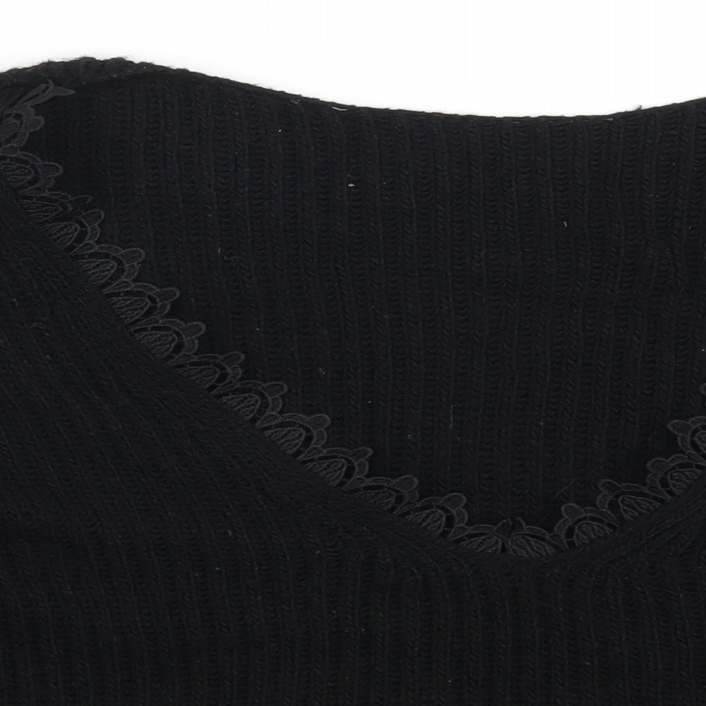 Boohoo Womens Black   Pullover Jumper Size S