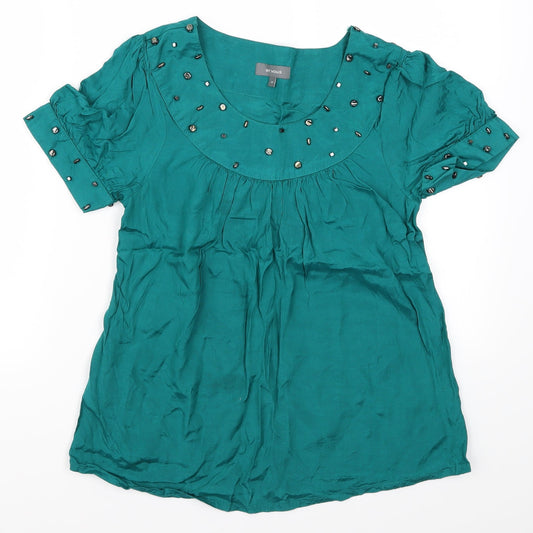 Et Vous Womens Blue   Basic T-Shirt Size 8