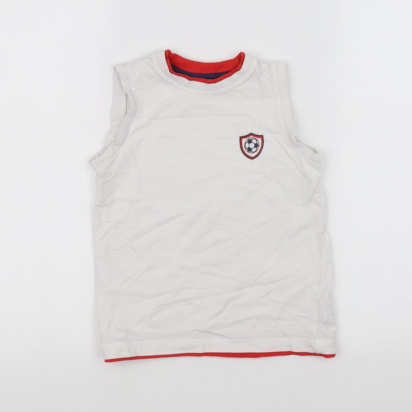 Mother care Boys White   Basic T-Shirt Size 5-6 Years