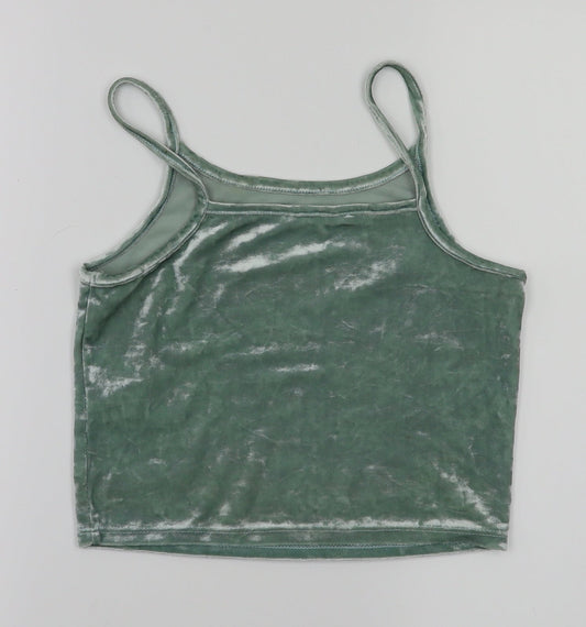 Candy Couture Girls Green   Basic T-Shirt Size 12 Years