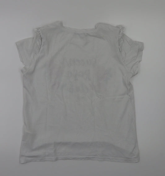 Terranova Womens White Floral   T-Shirt Size S