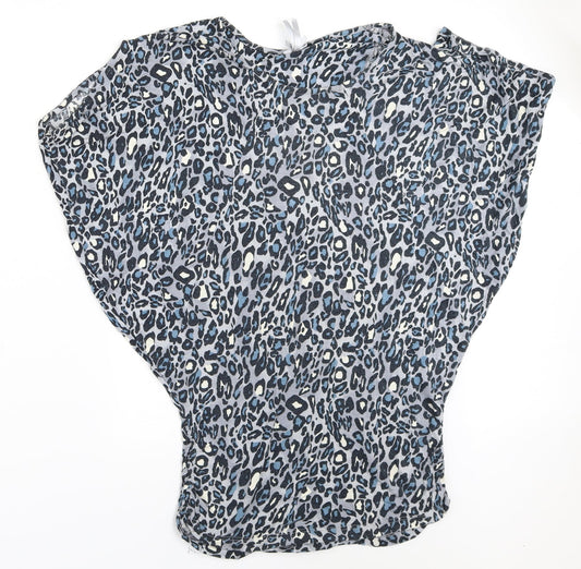 NEXT Womens Blue Animal Print  Basic T-Shirt Size 10