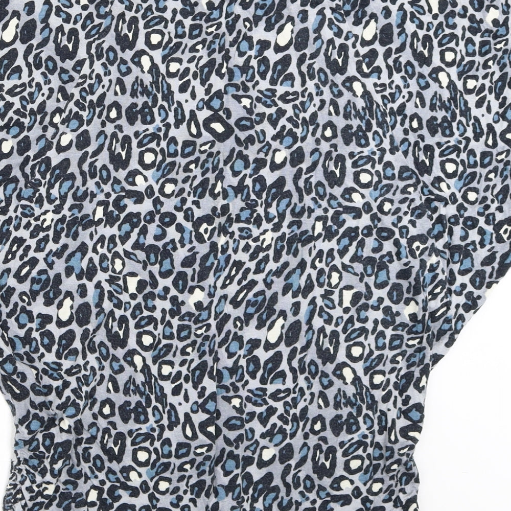 NEXT Womens Blue Animal Print  Basic T-Shirt Size 10
