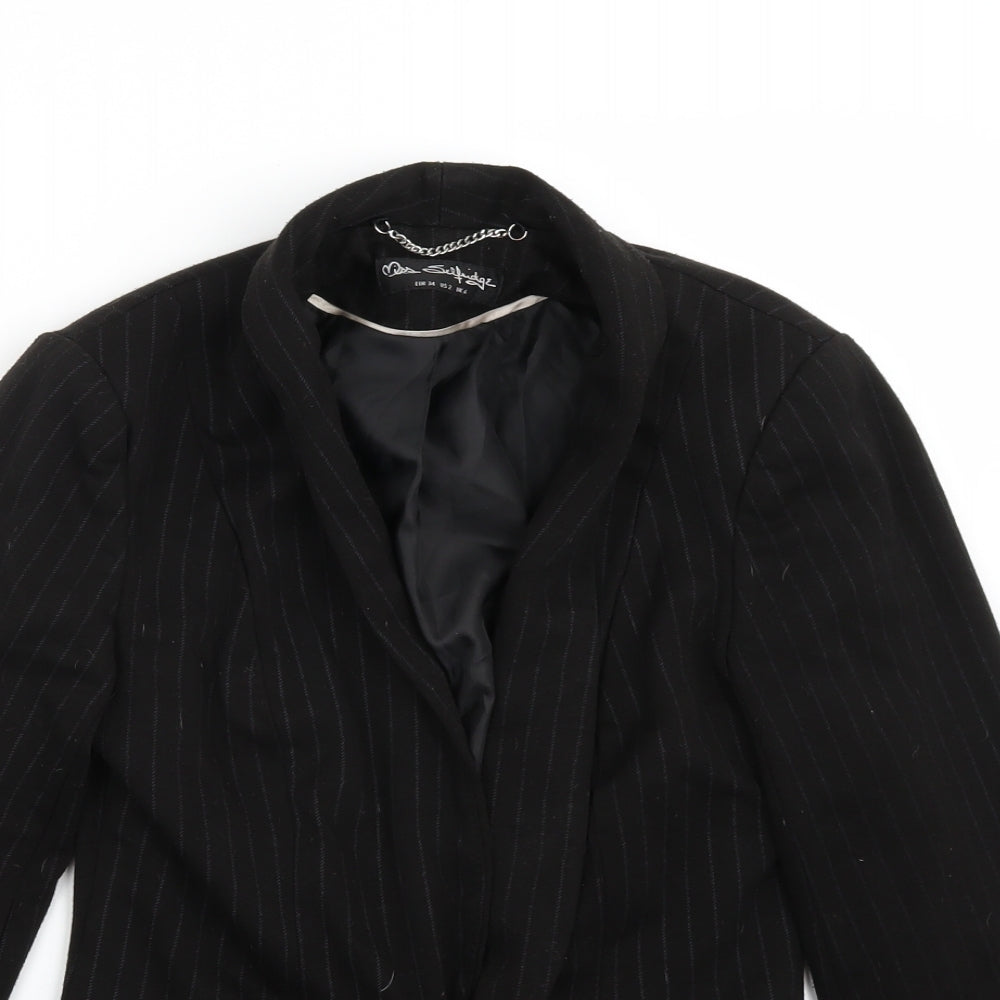 Miss Selfridge Womens Black   Gilet Blazer Size 6