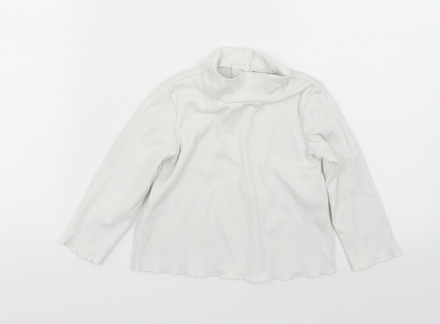 Zara Girls White   Basic T-Shirt Size 2 Years