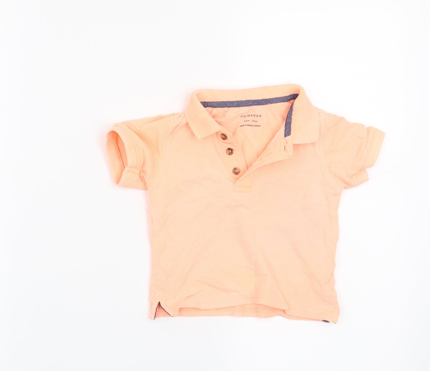 Primark Boys Orange   Basic Polo Size 6-9 Months