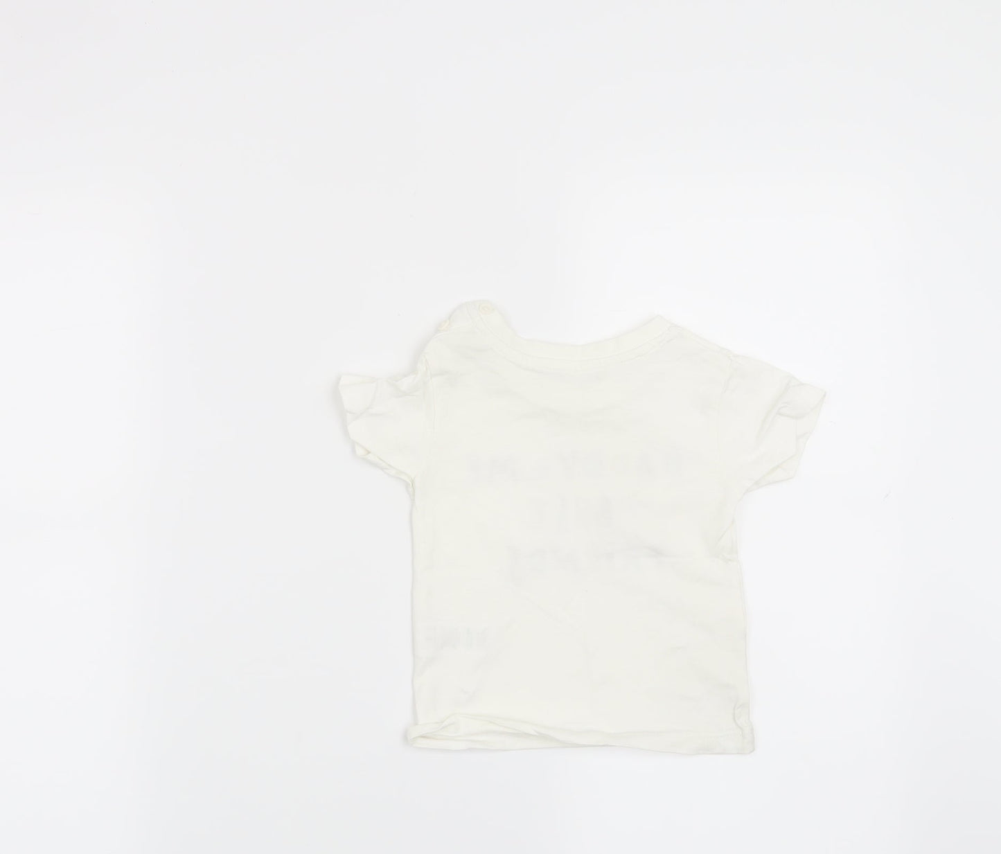 Matalan Baby White   Basic T-Shirt Size 6-9 Months  - Daddy + Me = Best Friends