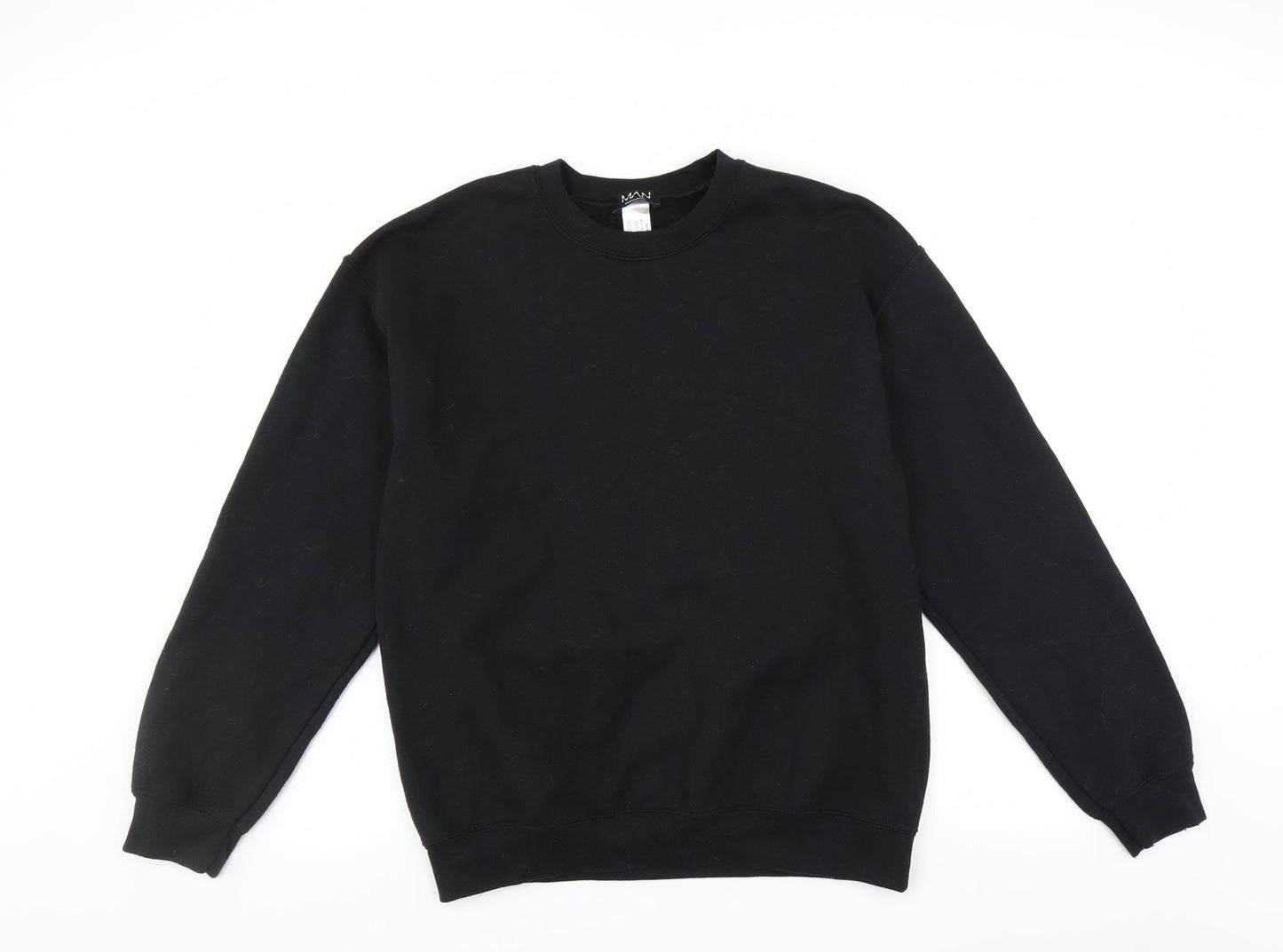 Boohoo Mens Black   Pullover Sweatshirt Size S