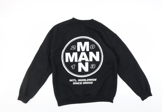 Boohoo Mens Black   Pullover Sweatshirt Size S
