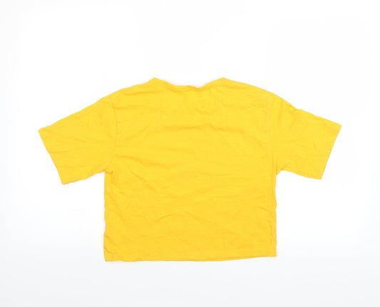 Matalan Girls Yellow   Cropped T-Shirt Size 13 Years  - Brooklyn