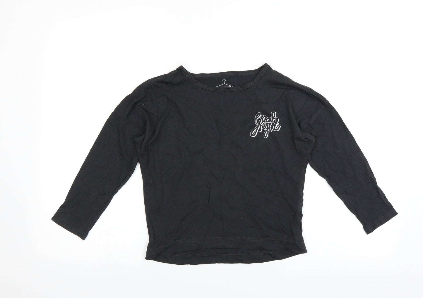 NEXT Girls Black   Basic T-Shirt Size 8 Years  - YEAH RIGHT
