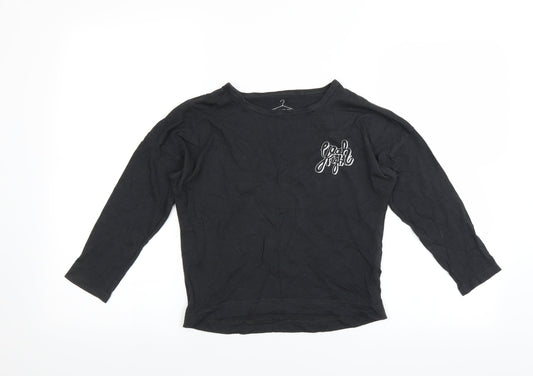 NEXT Girls Black   Basic T-Shirt Size 8 Years  - YEAH RIGHT