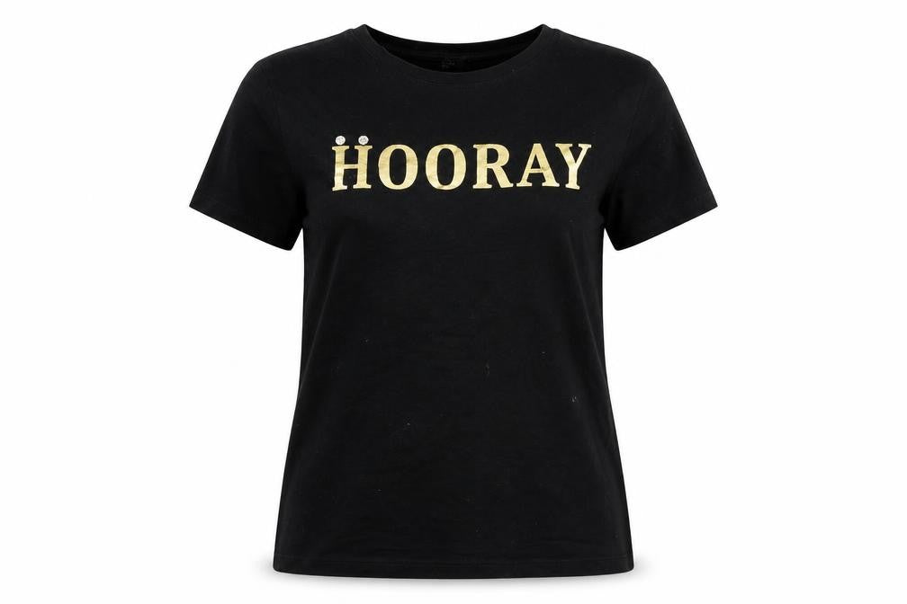 Front view of Seed women’s black basic t-shirt, size S