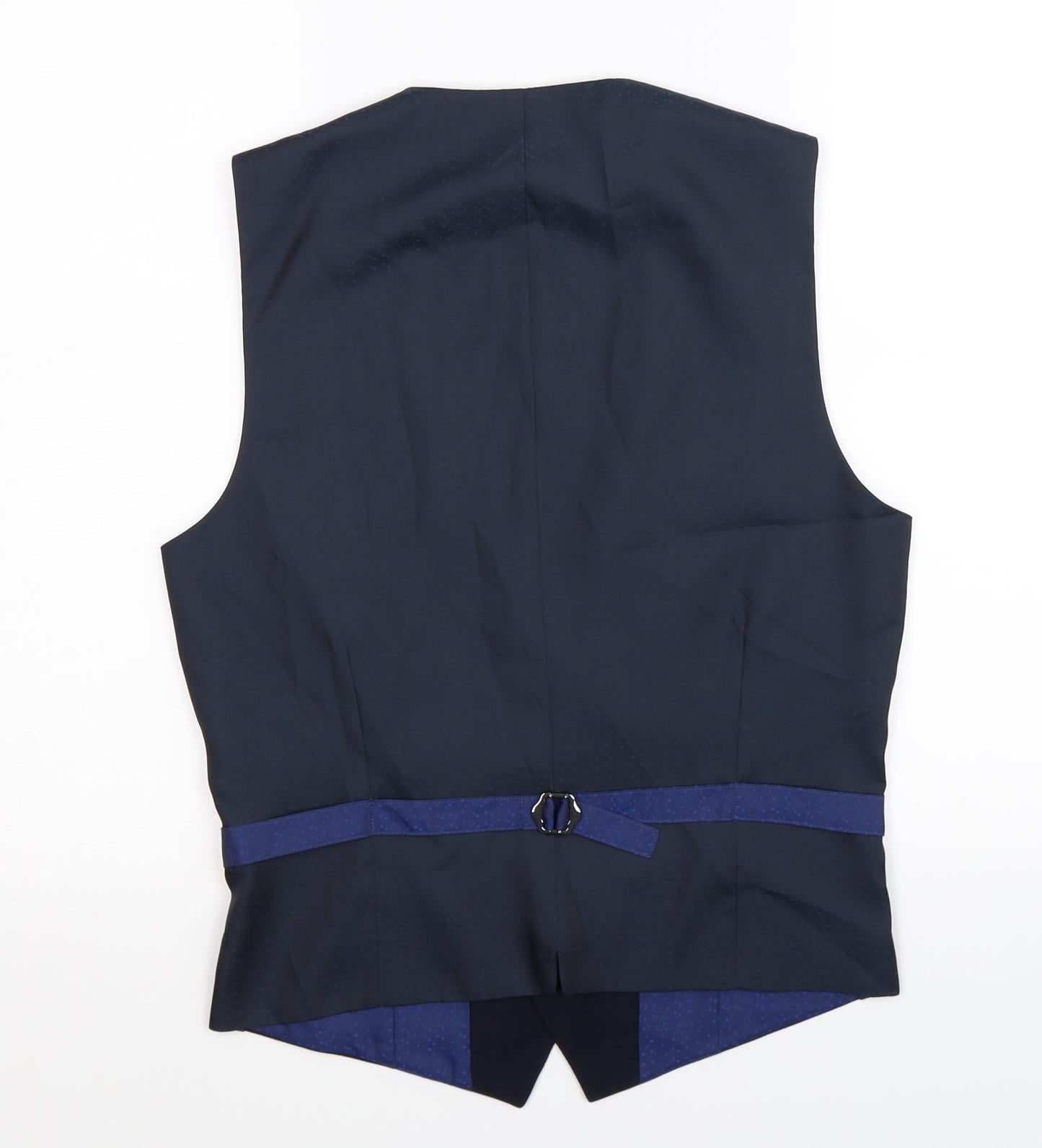 Burton Mens Blue   Jacket Suit Waistcoat Size S
