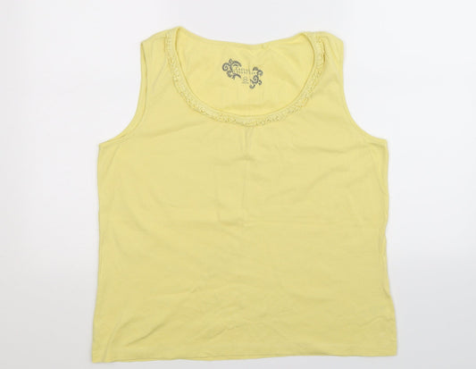 Debenhams Womens Yellow   Basic Tank Size 16