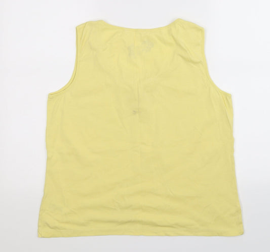 Debenhams Womens Yellow   Basic Tank Size 16