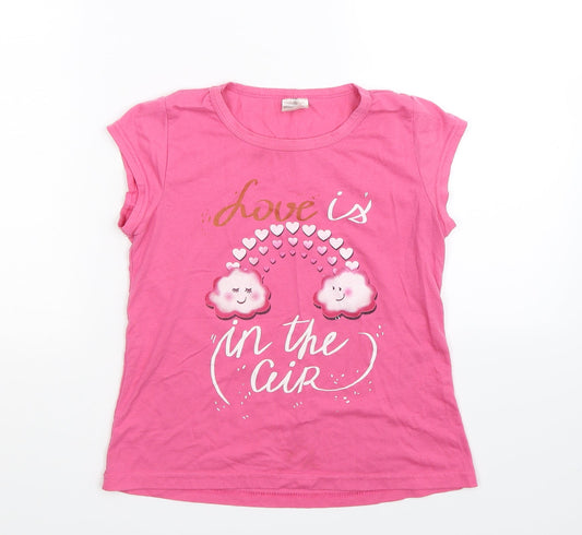 Danka Girls Pink   Basic T-Shirt Size 10 Years