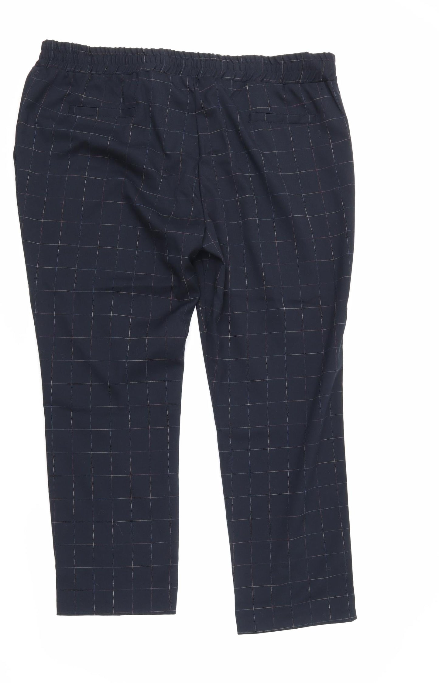 Anna Rose Womens Black Check  Trousers  Size 20 L27 in