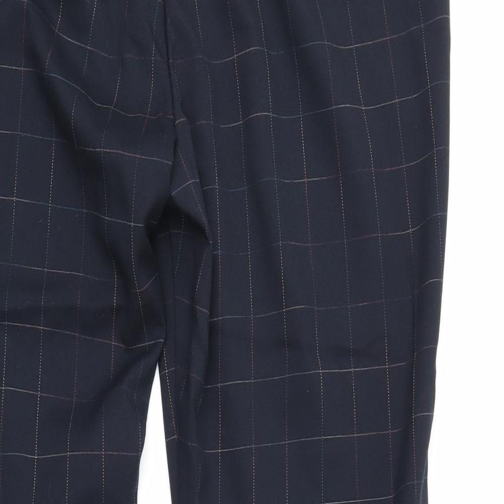 Anna Rose Womens Black Check  Trousers  Size 20 L27 in