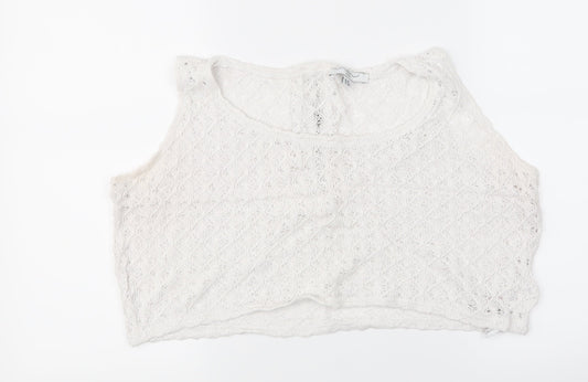 New Look Womens White   Cropped Tank Size 16