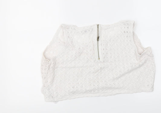 New Look Womens White   Cropped Tank Size 16
