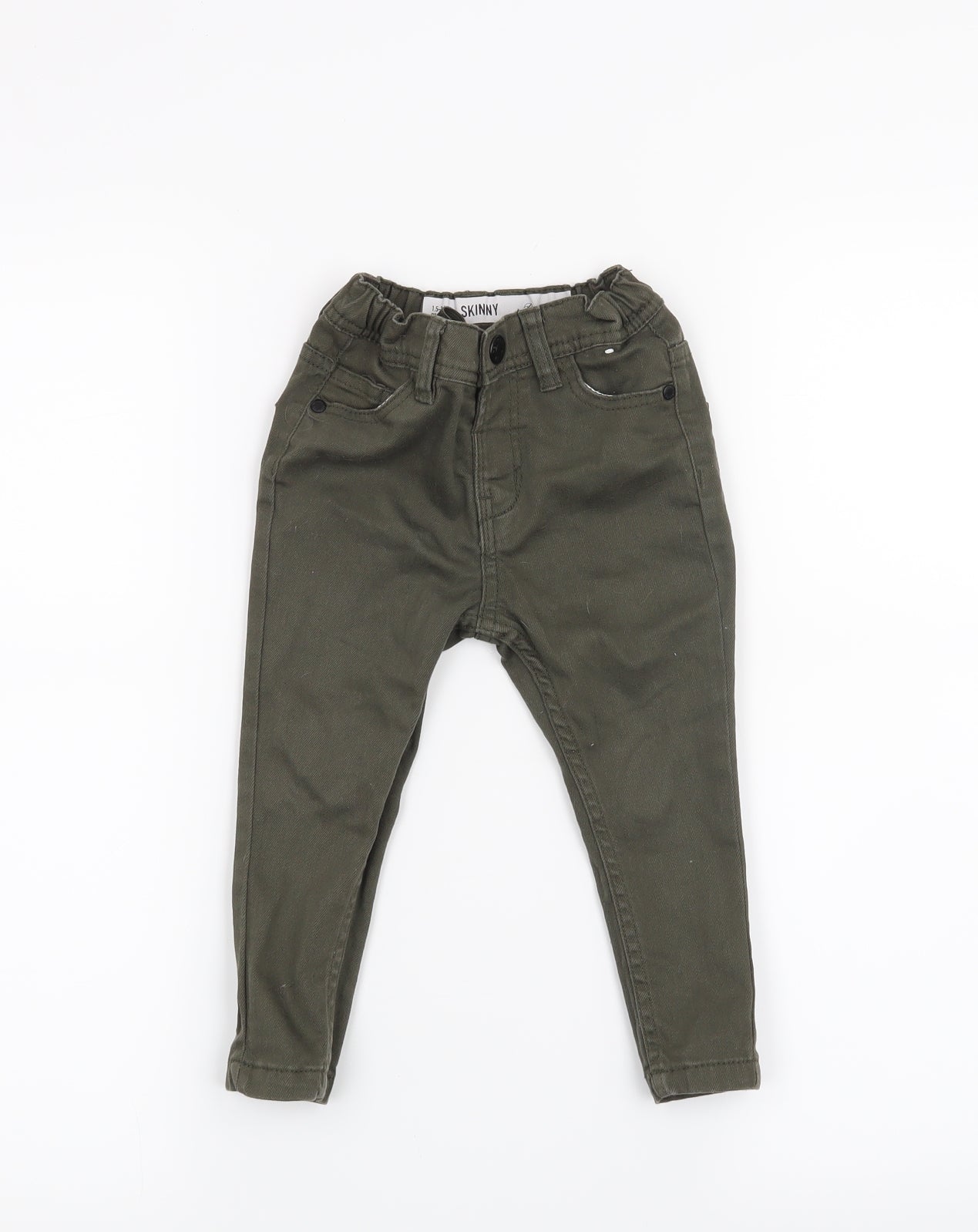Denim & Co. Boys Green   Cropped Jeans Size 18-24 Months