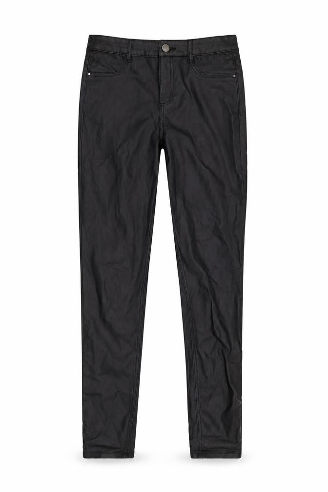 Front view of F&F women’s beige skinny jeans, size UK 8, 29-inch leg