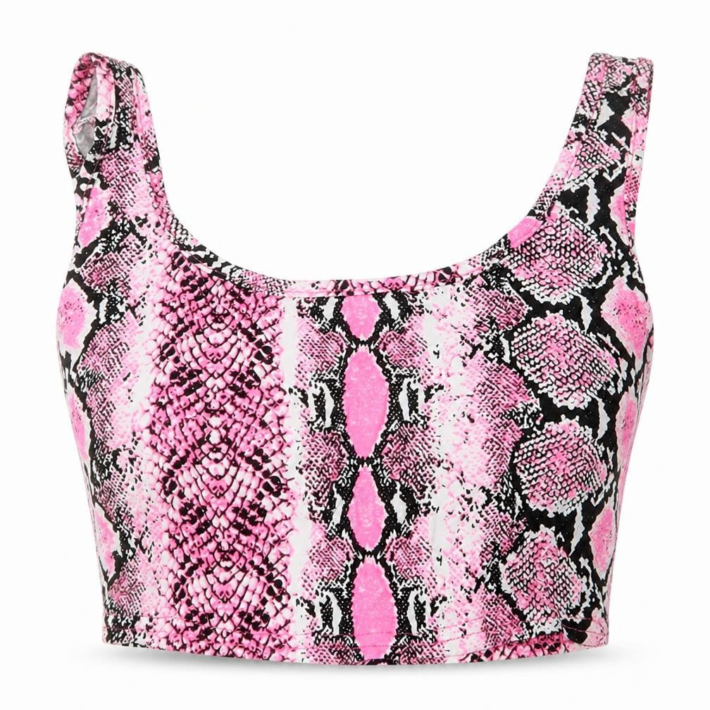 Front view of PRETTYLITTLETHING women’s pink geometric basic blouse, size UK 8