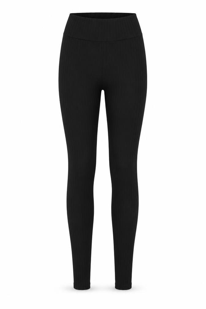 Front view of I SAW IT FIRST women’s black leggings, size UK 6, 29-inch leg