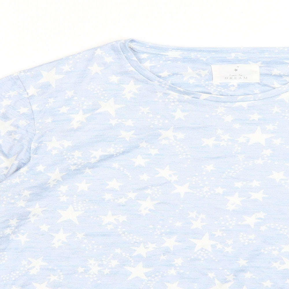 Matalan Womens Blue Polka Dot   Pyjama Top Size S