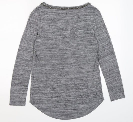 Indigo Womens Grey   Basic Blouse Size 12