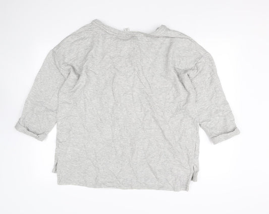 Ava & Viv Womens Grey Striped  Pullover Jumper Size XL