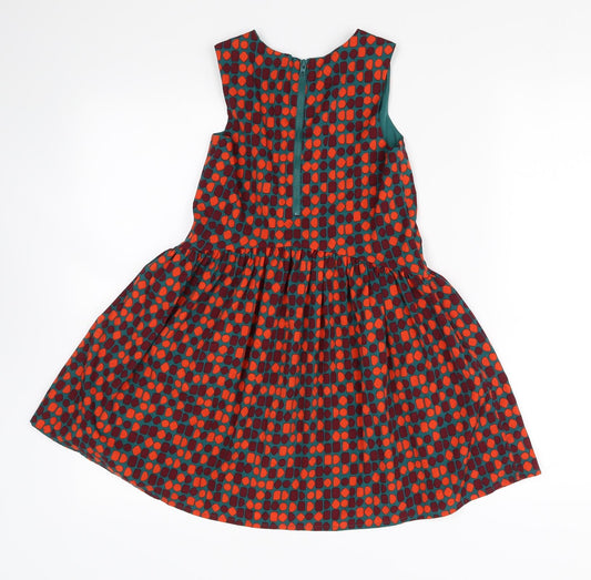 Wear With love Girls Green Polka Dot  Fit & Flare  Size 6-7 Years