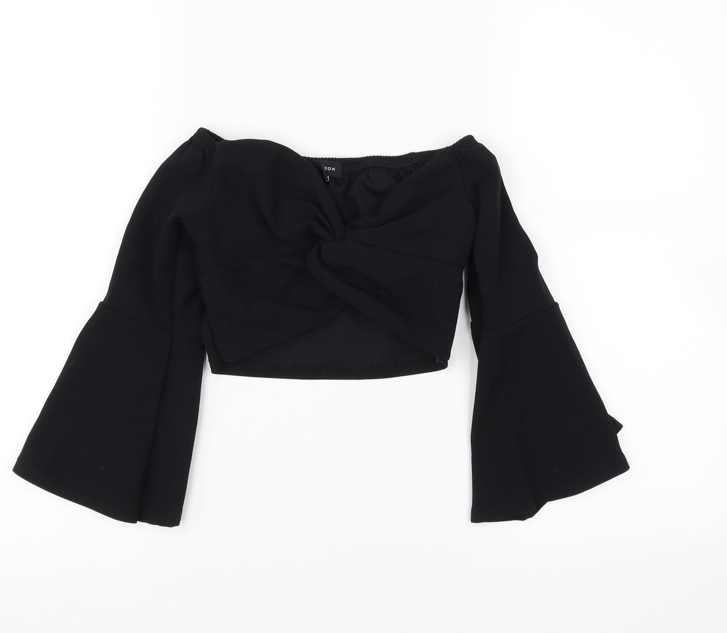 New Look Womens Black   Cropped Blouse Size 6
