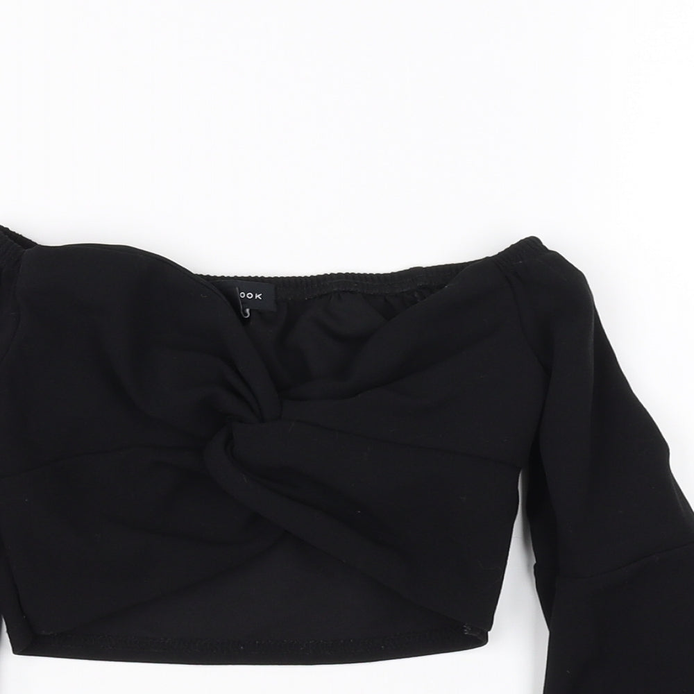 New Look Womens Black   Cropped Blouse Size 6