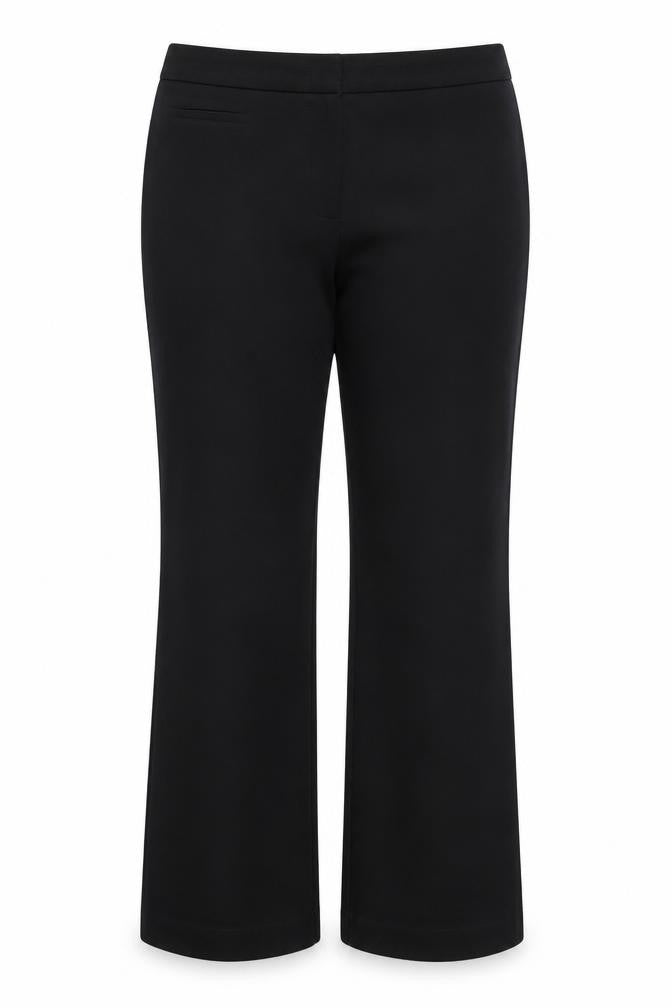 Front view of Marks & Spencer women’s black trousers, size UK 14, 30-inch leg