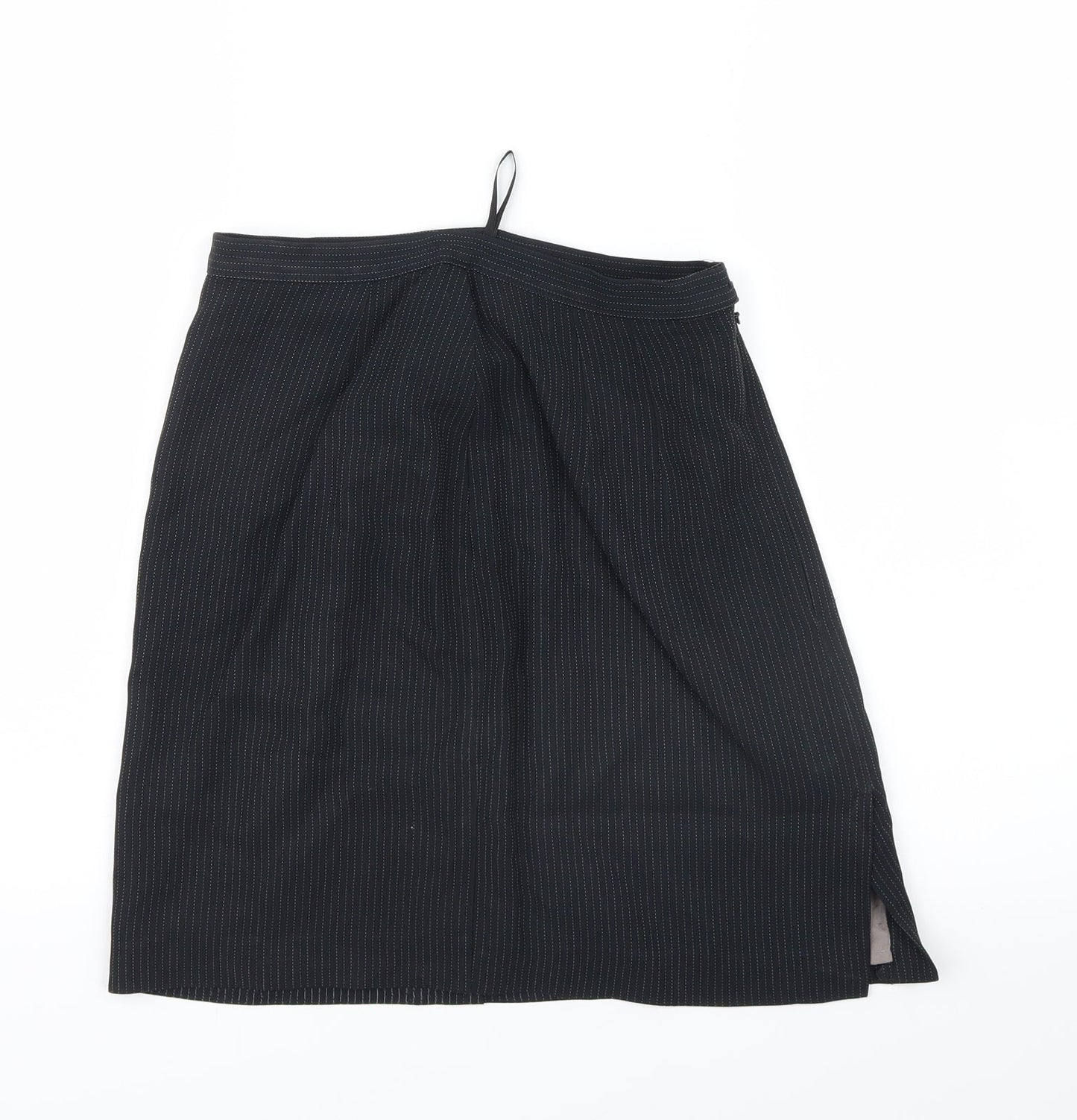 Marks and Spencer Womens Black Striped  Straight & Pencil Skirt Size 10