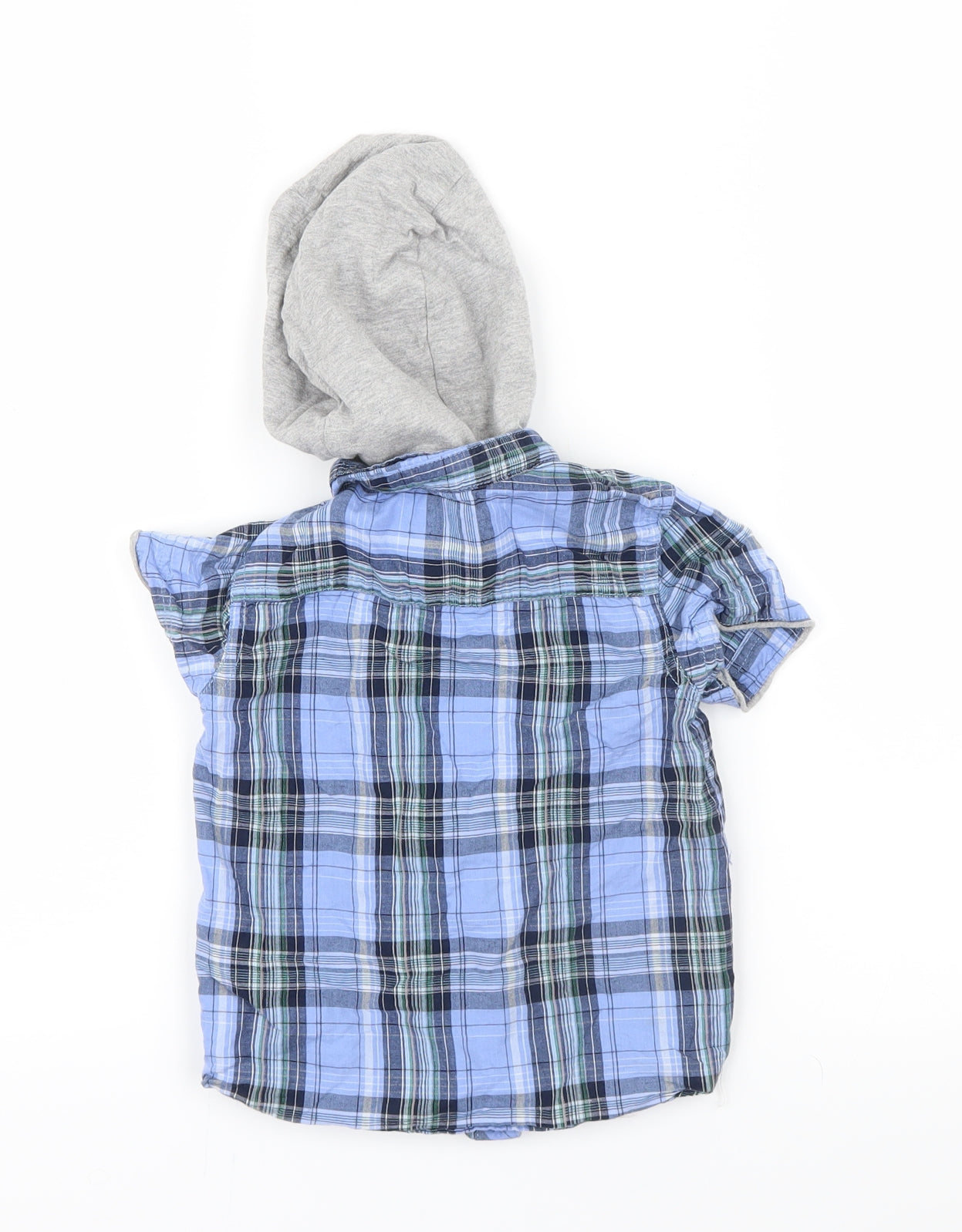 Hadleigh London Boys Blue Check  Basic Button-Up Size 18-24 Months